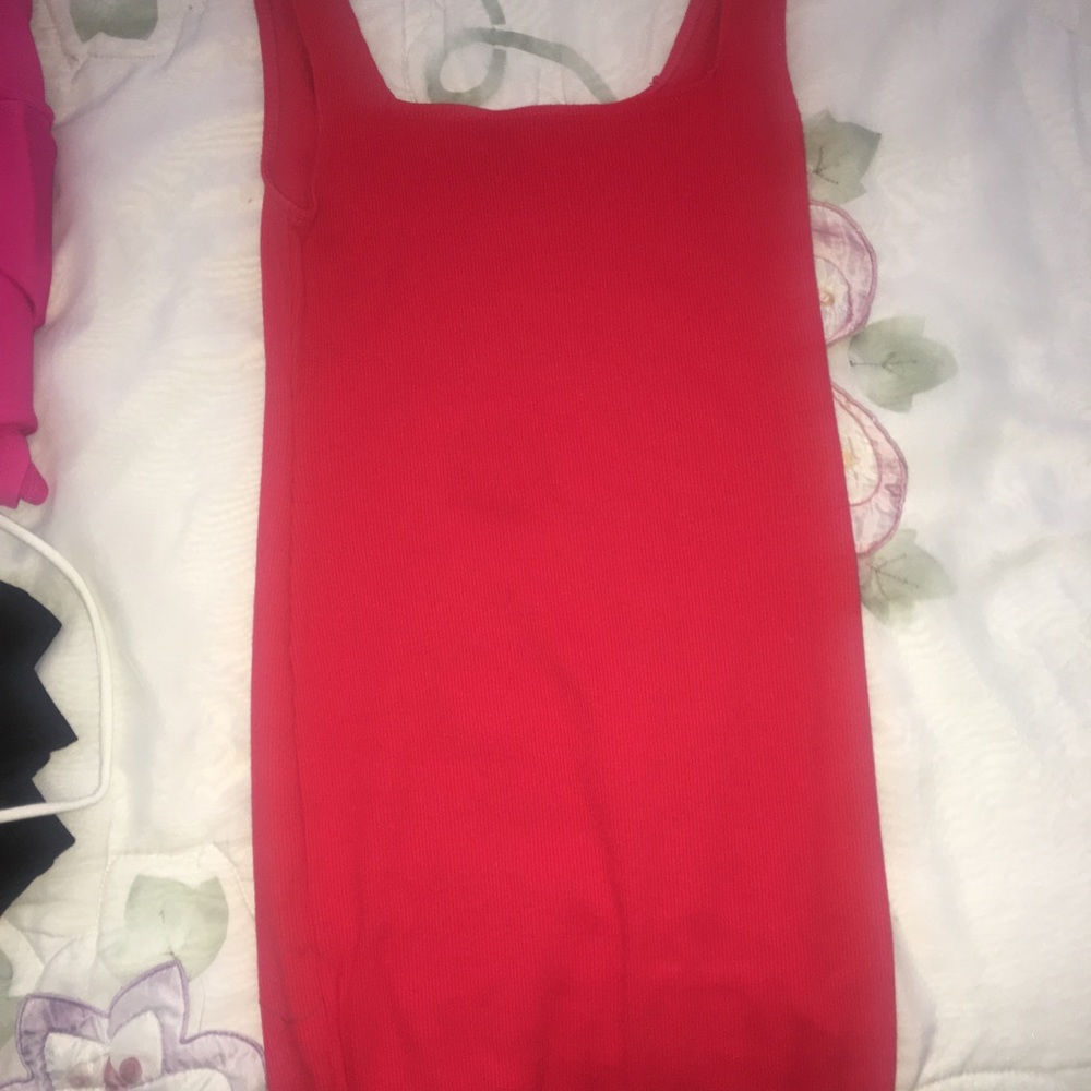 red mini dress